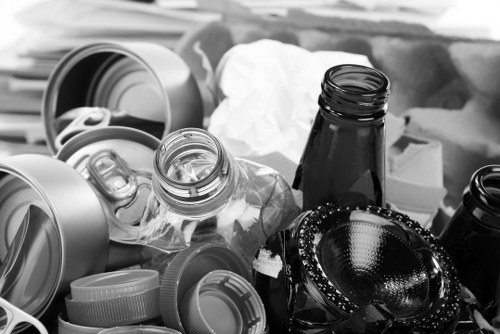 Protective equipment and compliant waste containers ready for use